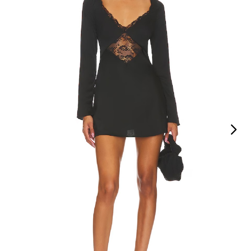 Lovers and Friends black lace mini dress